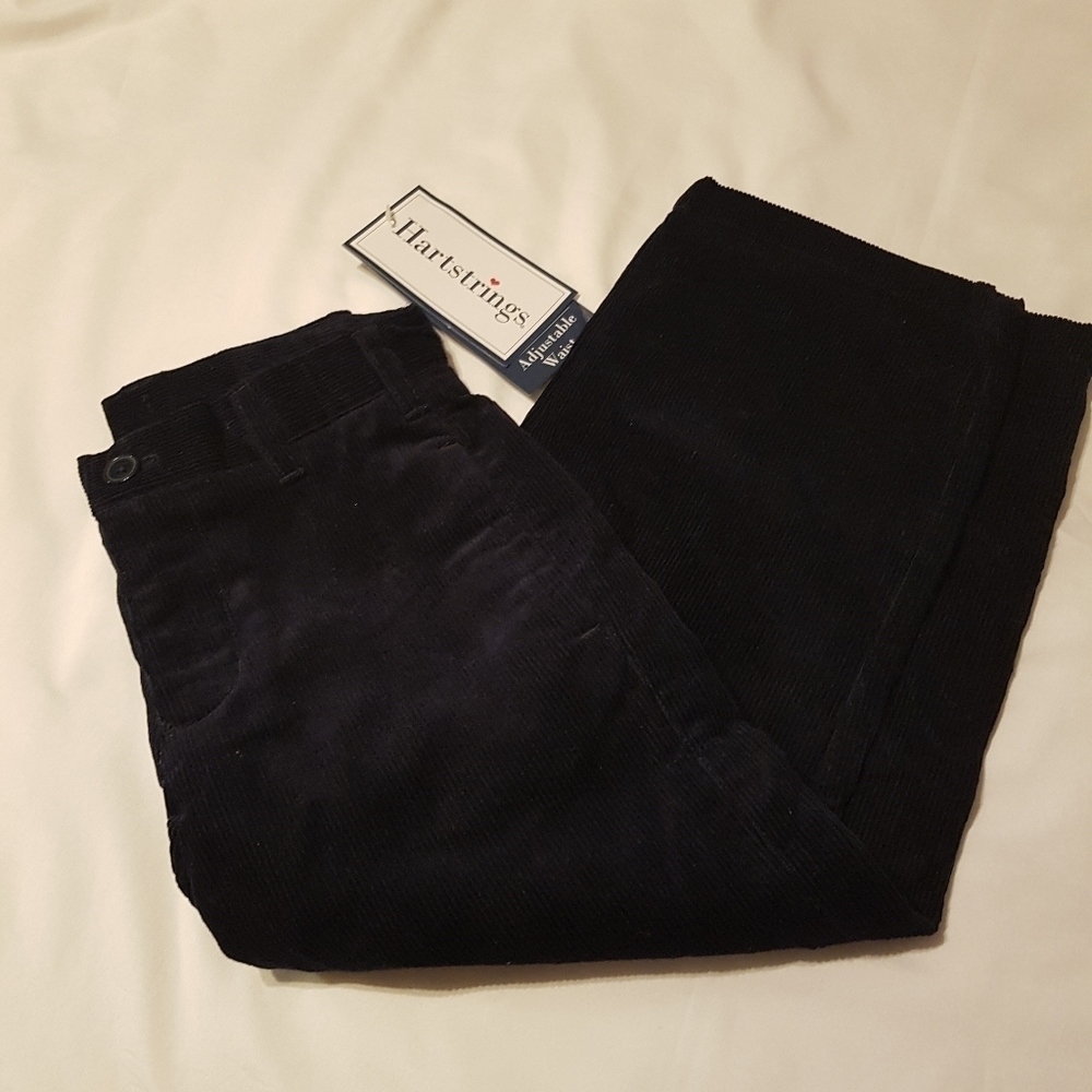 Hartstrings boys size 4T midnight blue corduroy pants, New
